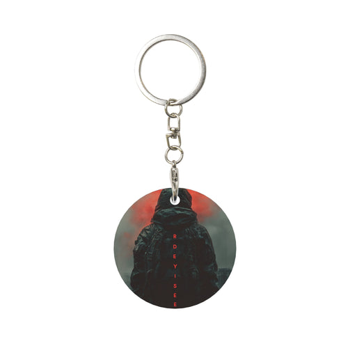 Dark - Style Trendy Silhouette Round Metal Keychain (Approx. 7cm×5cm×3cm )