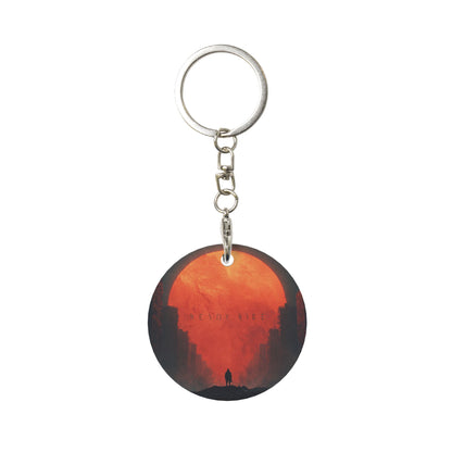 Doomsday Sci - Fi Style Round Metal Keychain (Approx. 7cm×5cm×3cm )